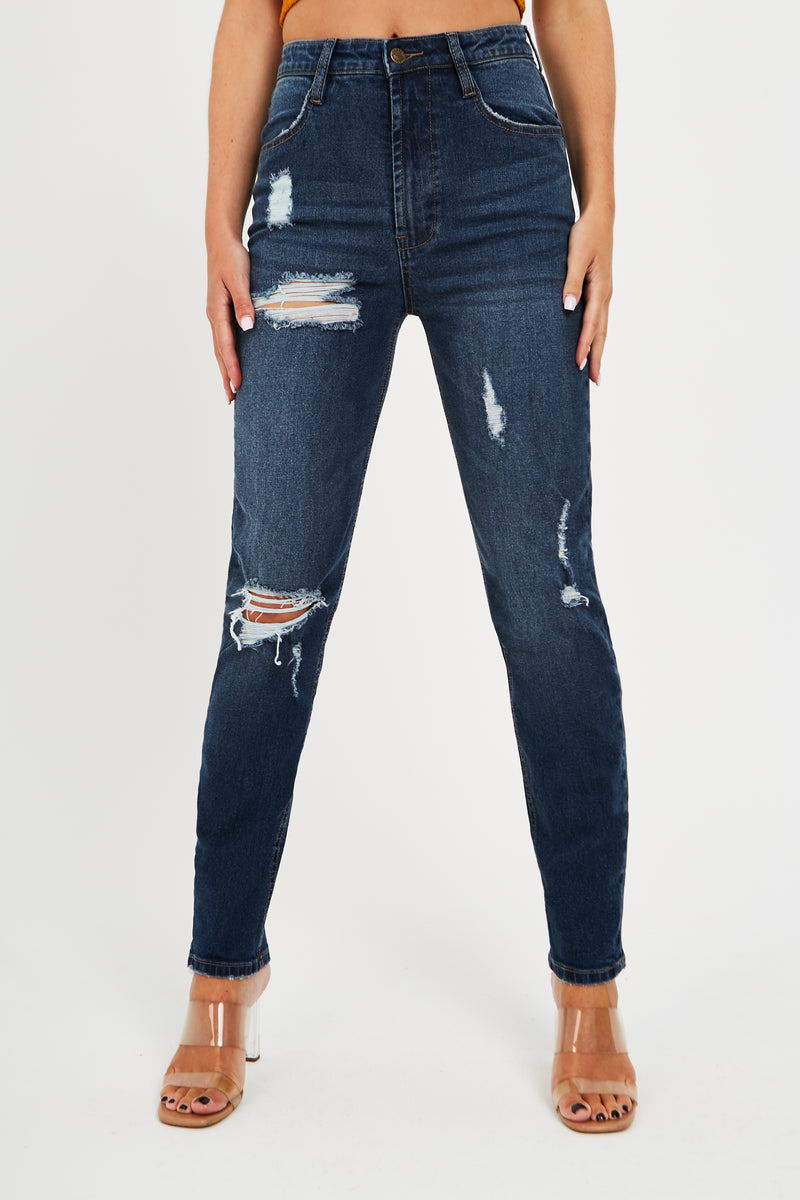 Amy high rise slim straight fit Jeans